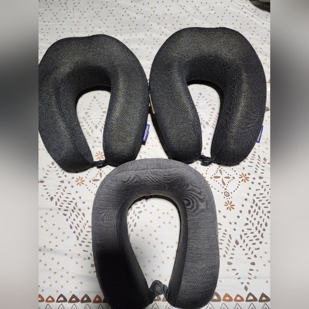 Black Travel Goodyear Neck Pillow Set Of 3